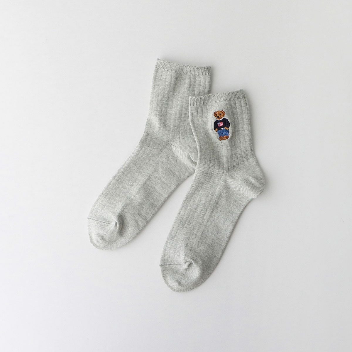 POLO RALPH LAUREN ポロベア刺繍 ショート リブソックス オーガニック