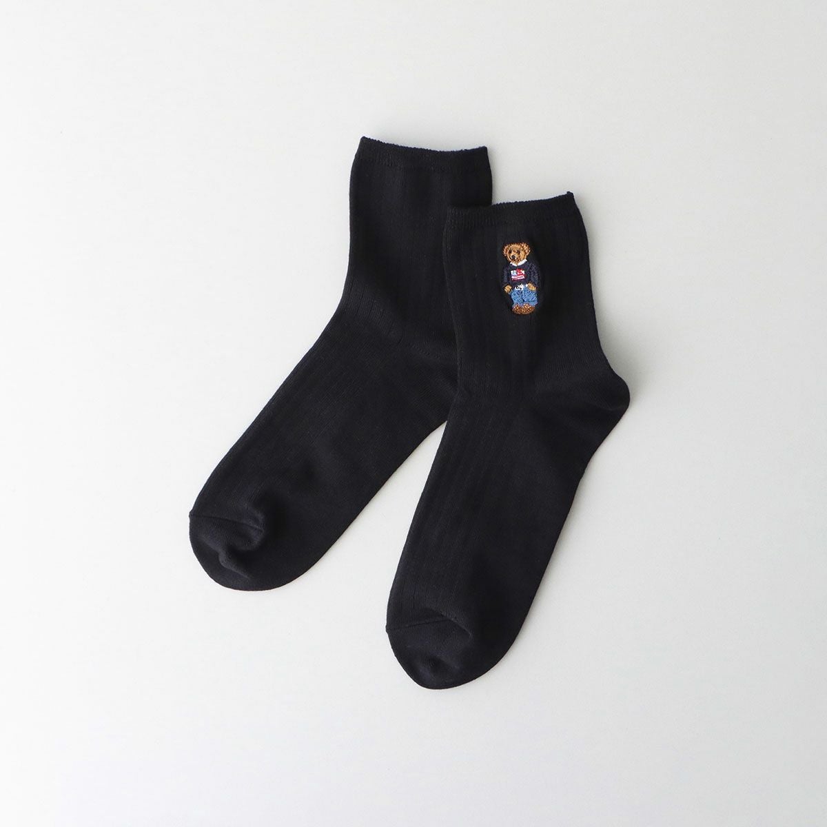 POLO RALPH LAUREN ポロベア刺繍 ショート リブソックス オーガニック