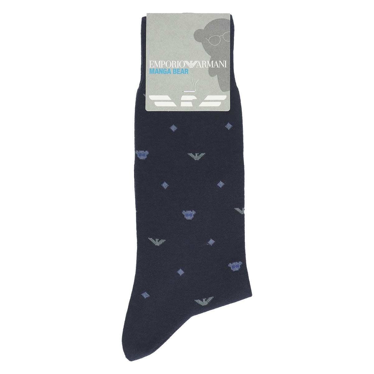 EMPORIOARMANIエンポリオアルマーニベア&イーグルレジメンタルドット柄クルー丈ビジネスソックスメンズ靴下男性紳士プレゼントギフト02312535