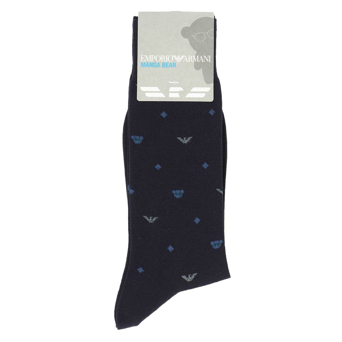 EMPORIOARMANIエンポリオアルマーニベア&イーグルレジメンタルドット柄クルー丈ビジネスソックスメンズ靴下男性紳士プレゼントギフト02312535