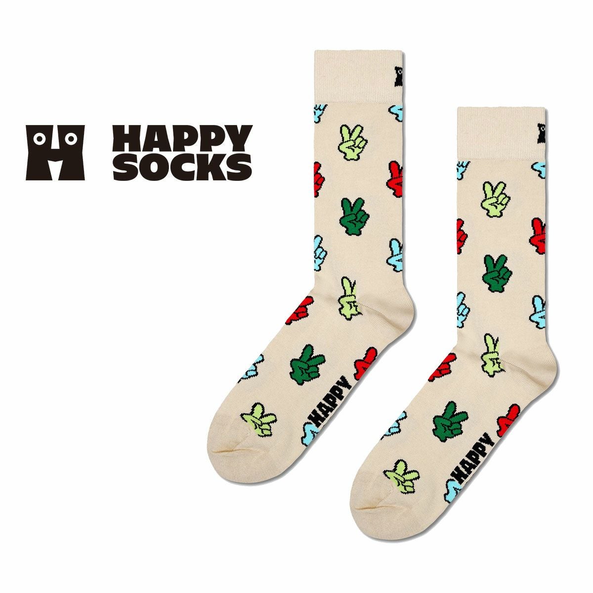 44%OFF Happy Socks Victory Sign ( ヴィクトリーサイン ) クルー丈