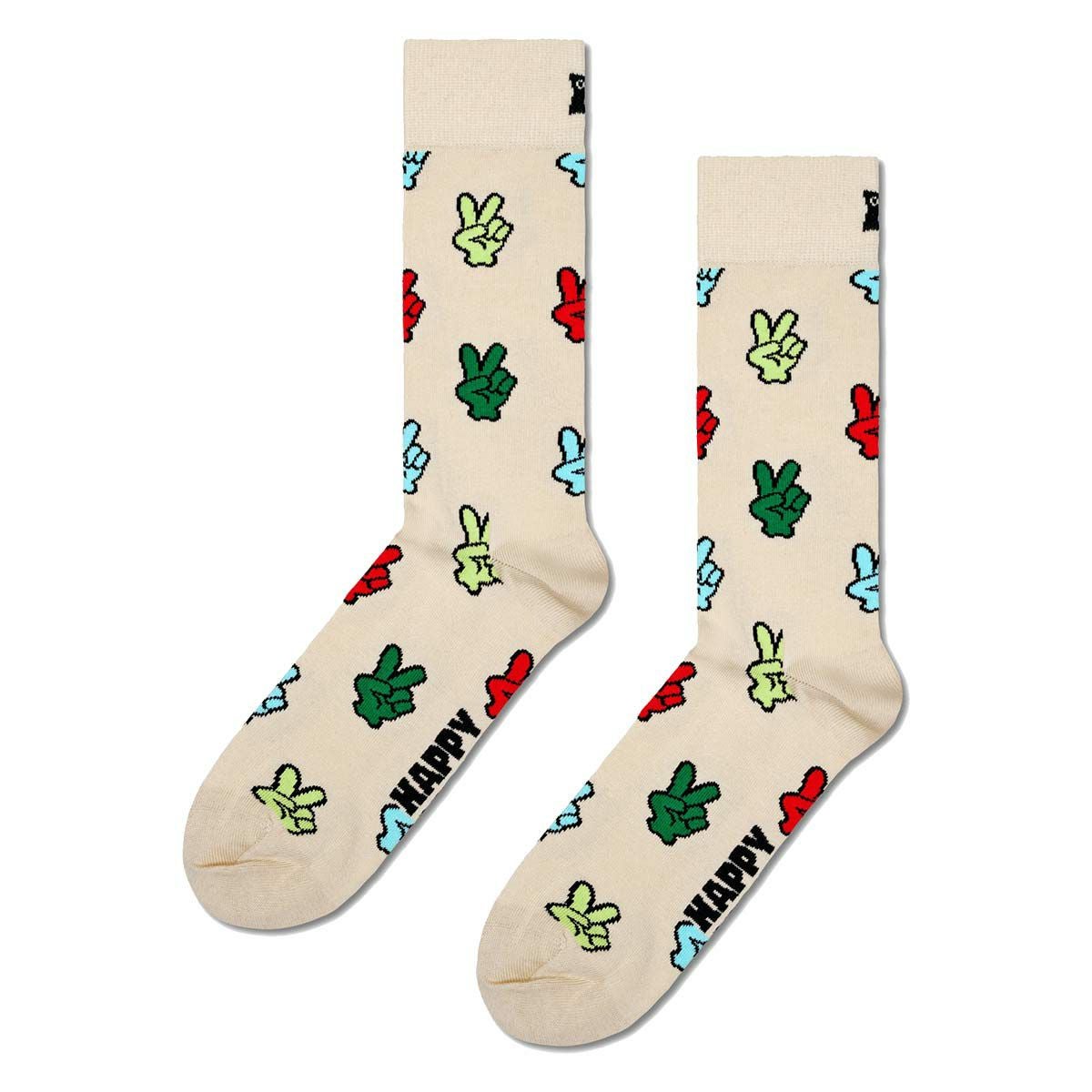 44%OFF Happy Socks Victory Sign ( ヴィクトリーサイン ) クルー丈