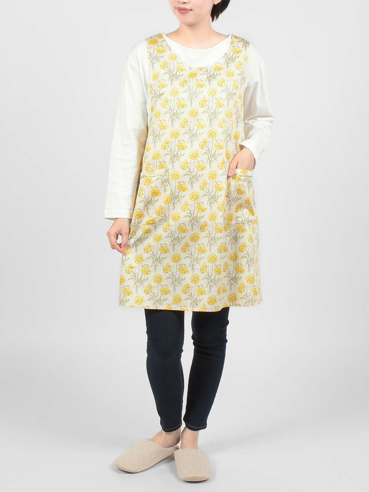 LICIE MADE WITH LIBERTY FABRIC リバティプリント エプロン Poiret 撥