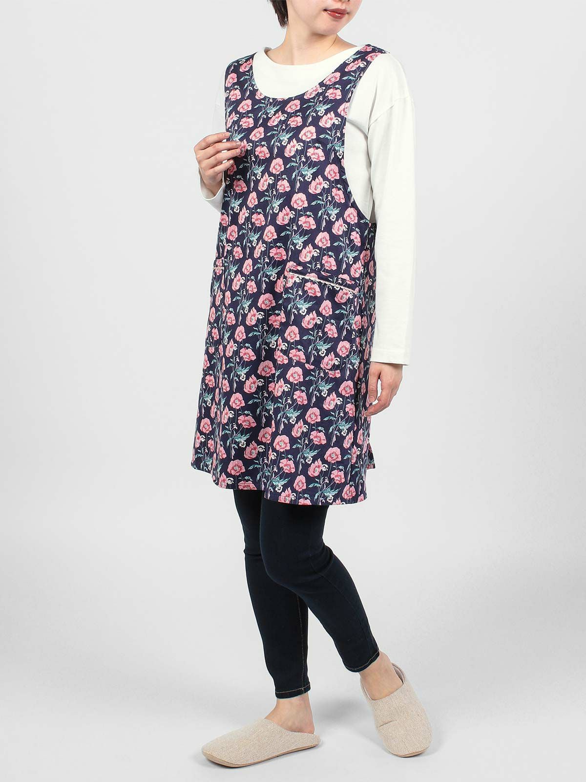 LICIE MADE WITH LIBERTY FABRIC リバティプリント エプロン Poiret 撥