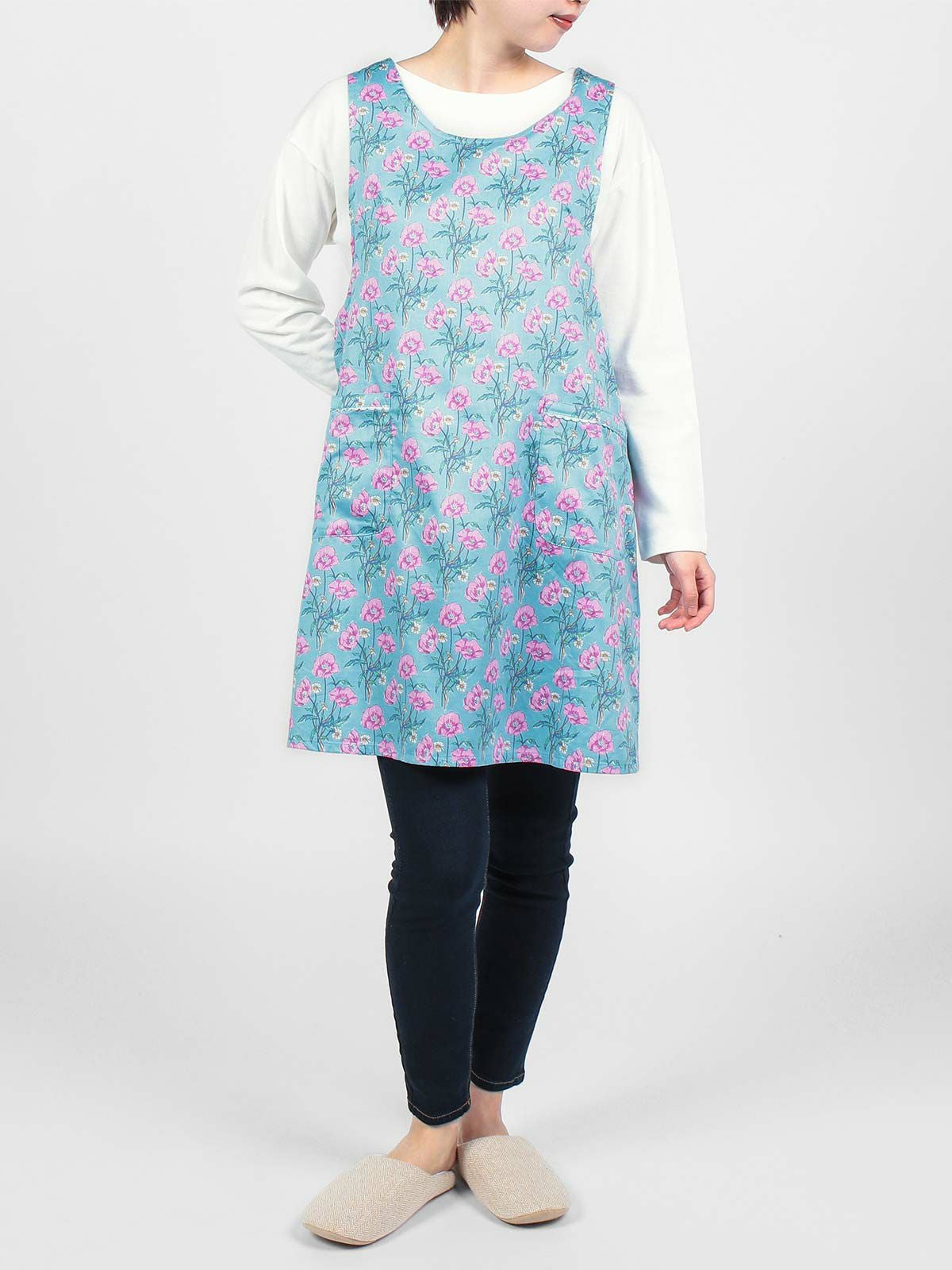 LICIE MADE WITH LIBERTY FABRIC リバティプリント エプロン Poiret 撥