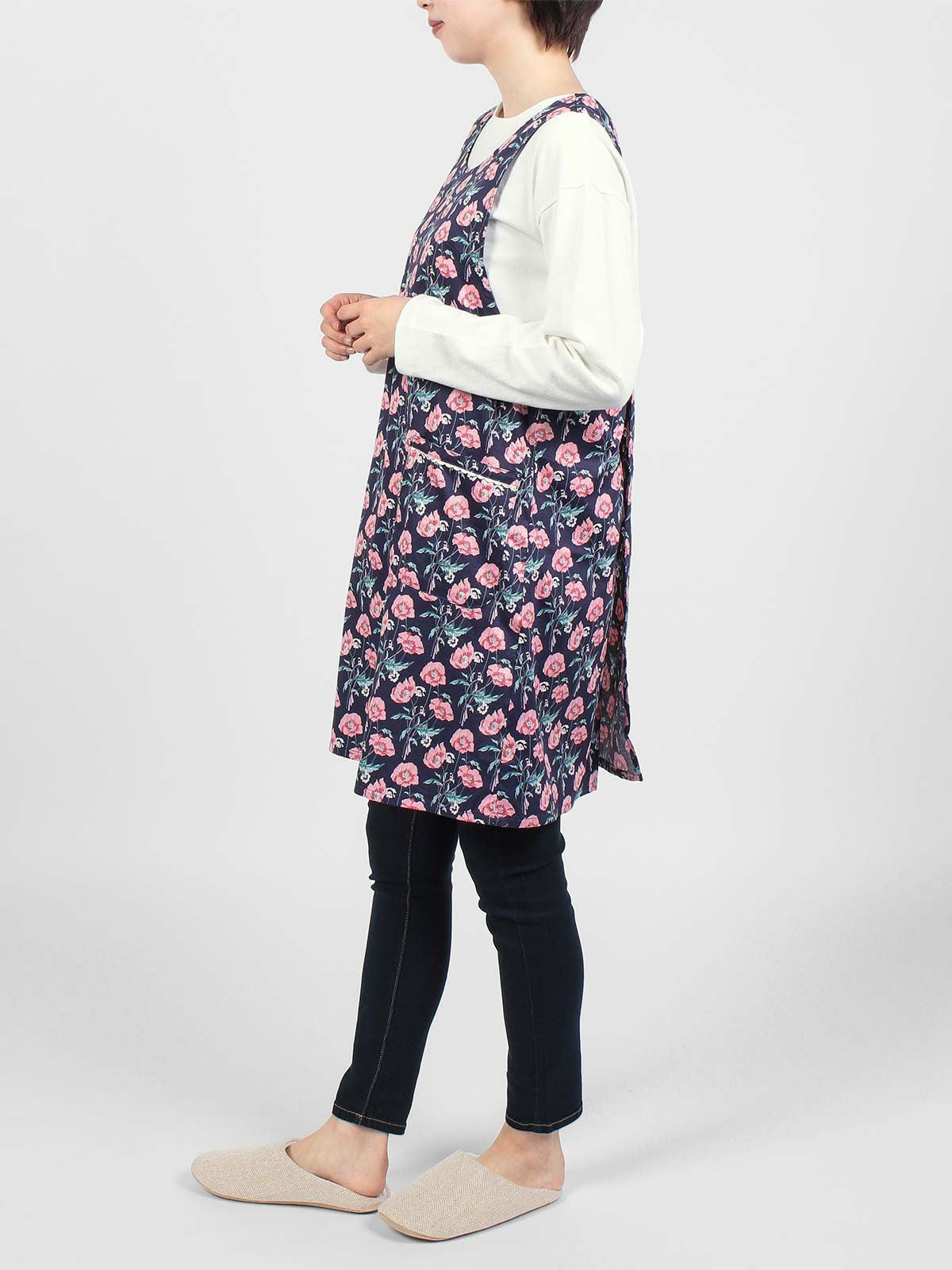LICIE MADE WITH LIBERTY FABRIC リバティプリント エプロン Poiret 撥