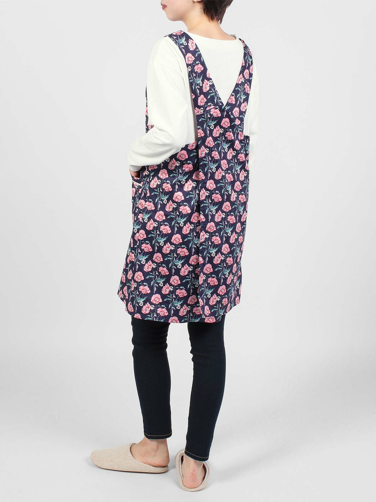 LICIE MADE WITH LIBERTY FABRIC リバティプリント エプロン Poiret 撥