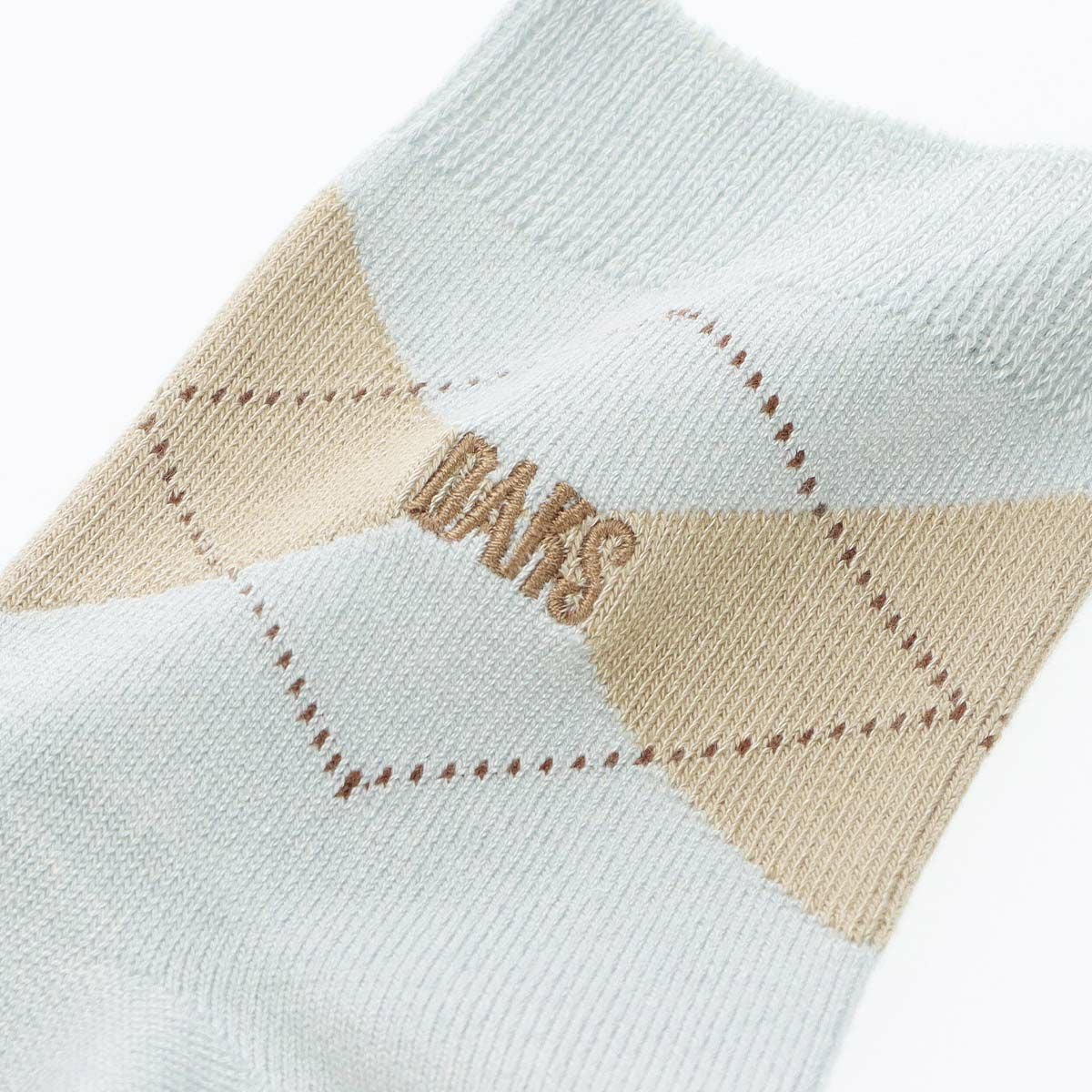 DAKSダックス日本製履き口ソフトレーヨンシルク混DAKS刺繍アーガイルクルー丈レディースソックス靴下女性プレゼントギフト03367010