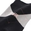 DAKSダックス日本製履き口ソフトレーヨンシルク混DAKS刺繍アーガイルクルー丈レディースソックス靴下女性プレゼントギフト03367010