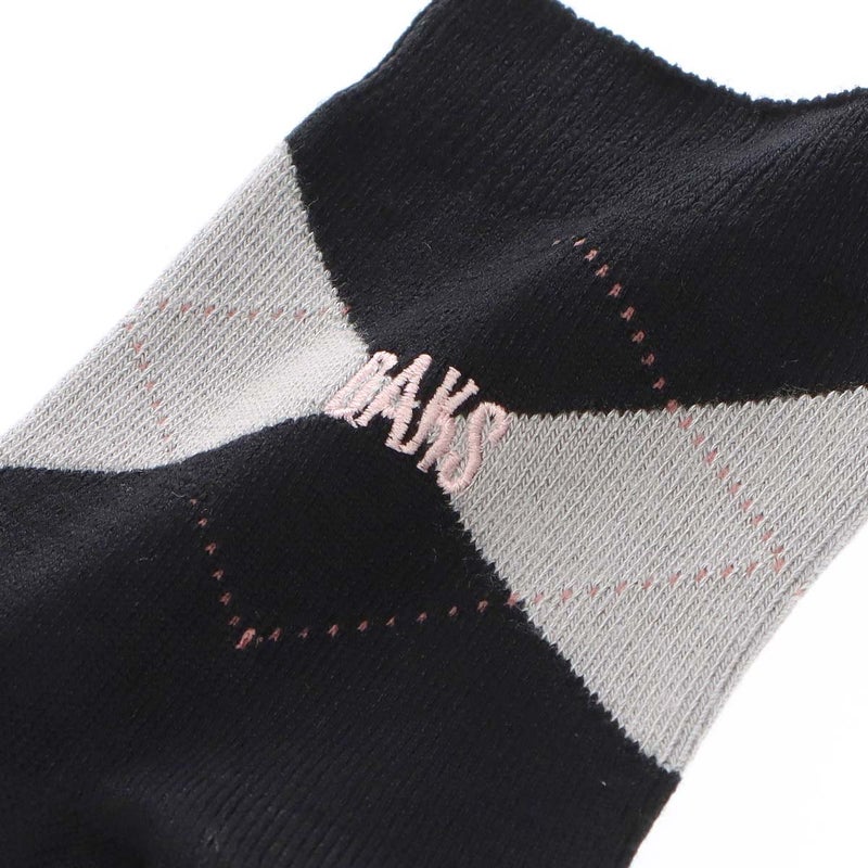 DAKSダックス日本製履き口ソフトレーヨンシルク混DAKS刺繍アーガイルクルー丈レディースソックス靴下女性プレゼントギフト03367010