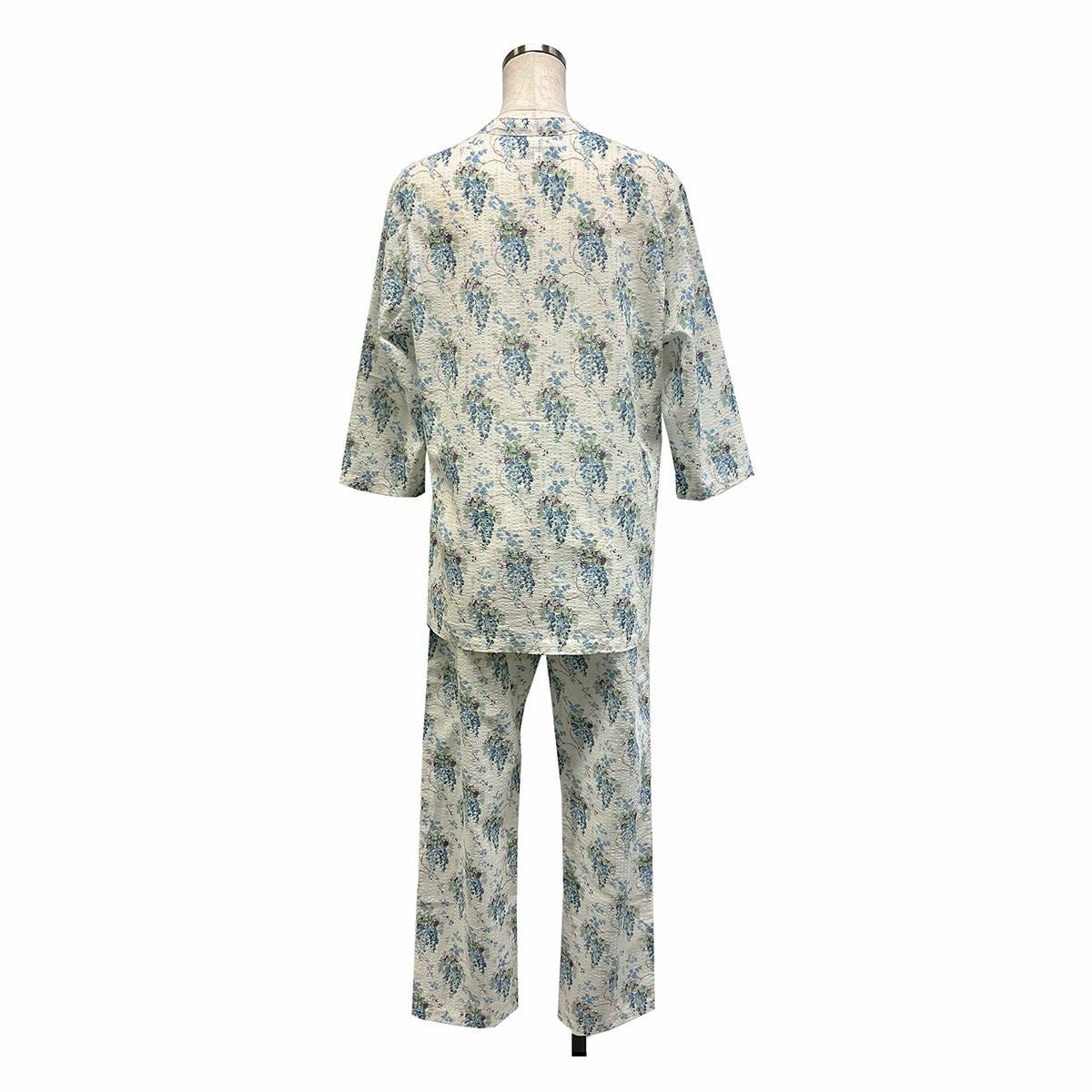 ローラアシュレイ　小花柄パジャマ 収納袋付き/サテン】ポリントン ローゼズ柄 携帯パジャマ（パジャマ