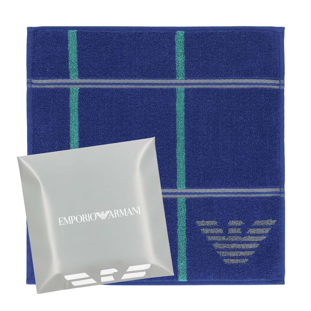 EMPORIO ARMANI ミニタオル タッターソール柄 綿100％ メンズ【365日