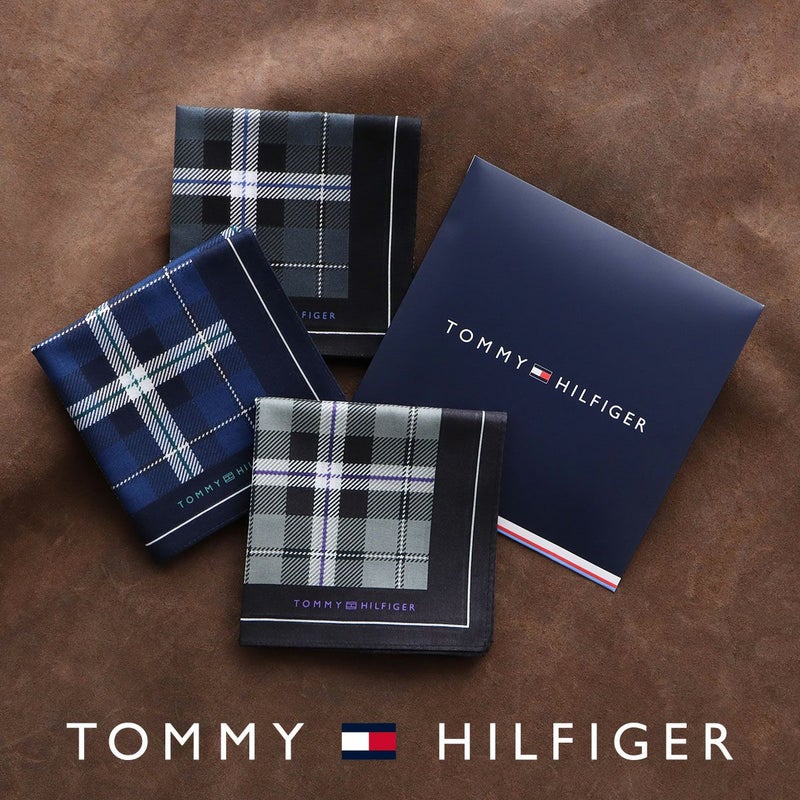 【メール便全国220円】TOMMYHILFIGER｜トミーヒルフィガー公式ショップ正規ライセンス商品綿100％ハンカチマドラスチェック柄【入学祝就職祝】トミーブランド無料ラッピング男性メンズプレゼント無料ラッピング贈答ギフト02582163