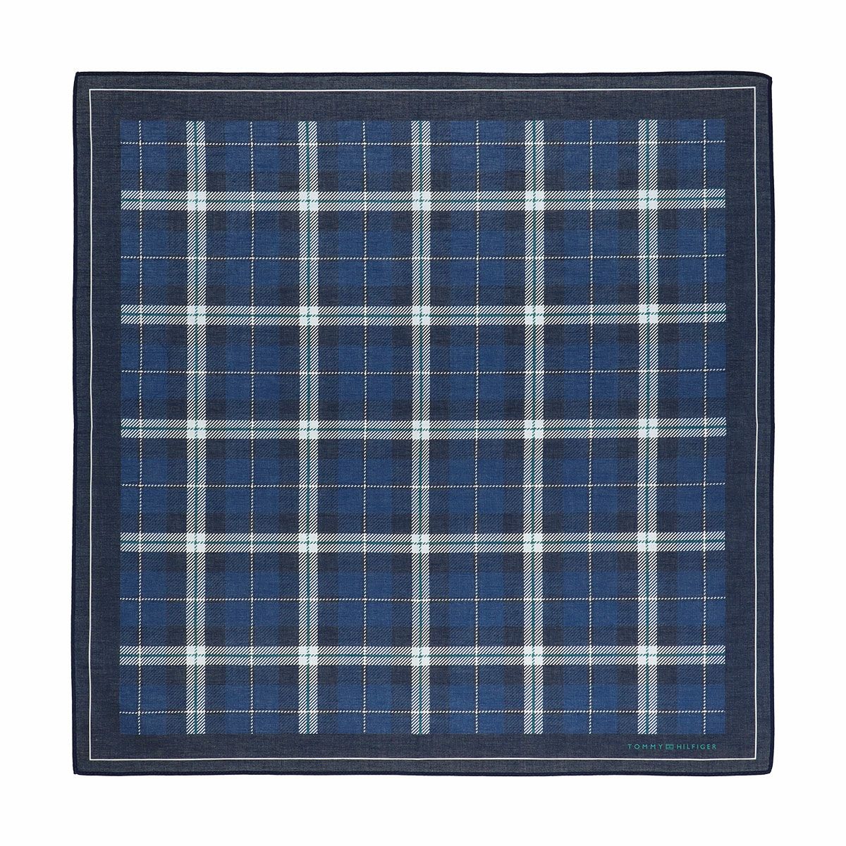 TOMMY HILFIGER ハンカチ マドラスチェック柄 綿100％ メンズ 【365日