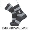 EMPORIOARMANIエンポリオアルマーニタックストライプ3色ボーダーマンガベア刺繍ミドル丈カジュアルソックスメンズ靴下男性紳士プレゼントギフト02342403