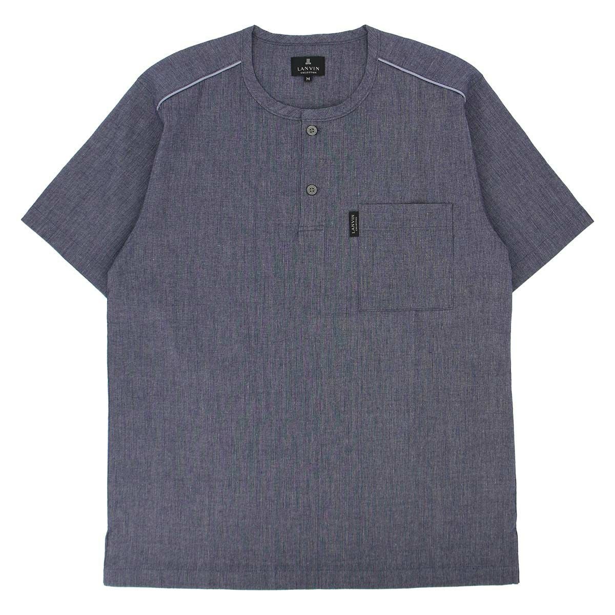 LANVIN COLLECTION しじら楊柳 半袖 トップス【M・Lサイズ】 メンズ