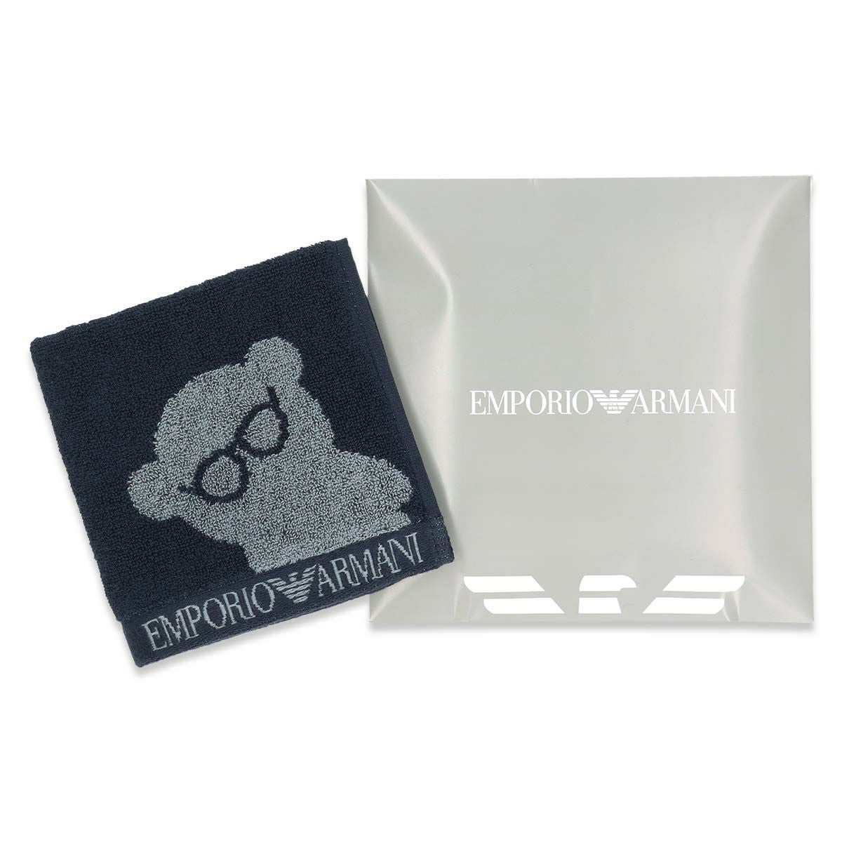 EMPORIO ARMANI BIGベア＆イーグル ミニタオル 綿100％【365日最短翌日
