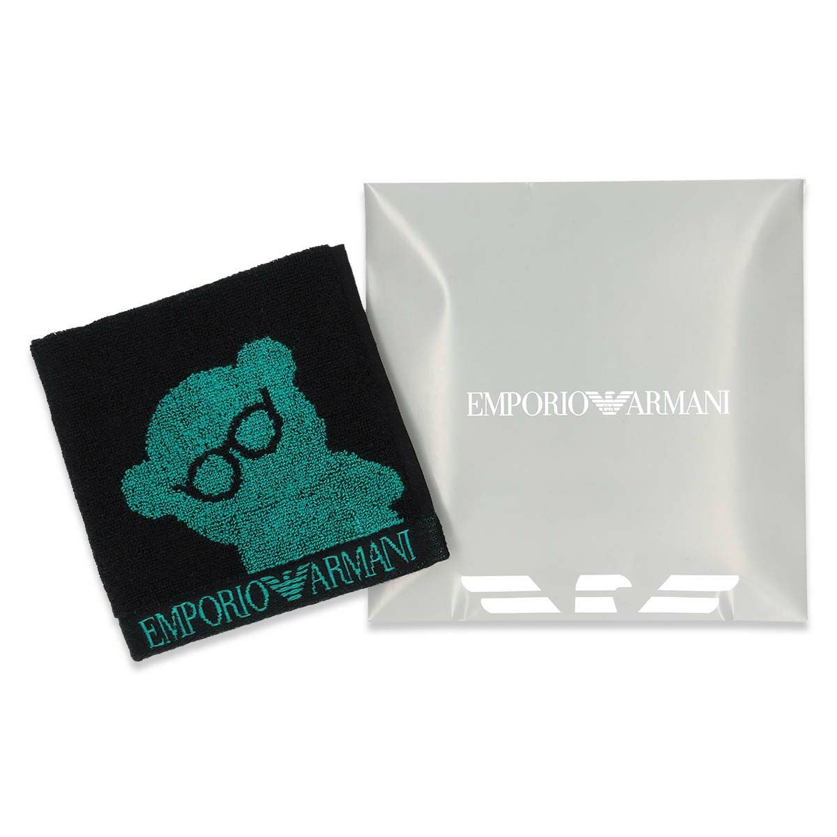 EMPORIO ARMANI BIGベア＆イーグル ミニタオル 綿100％【365日最短翌日