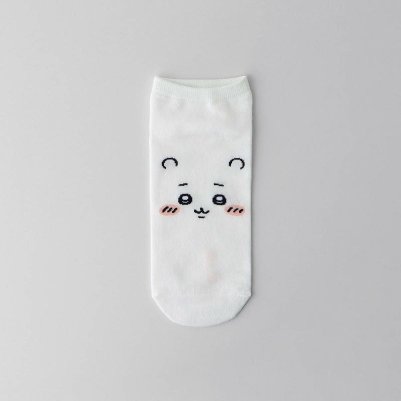 ちいかわスニーカー丈ソックスちいかわフェイス靴下レディースキャラクター03197005