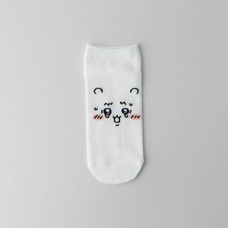ちいかわスニーカー丈ソックスちいかわフェイス靴下レディースキャラクター03197005