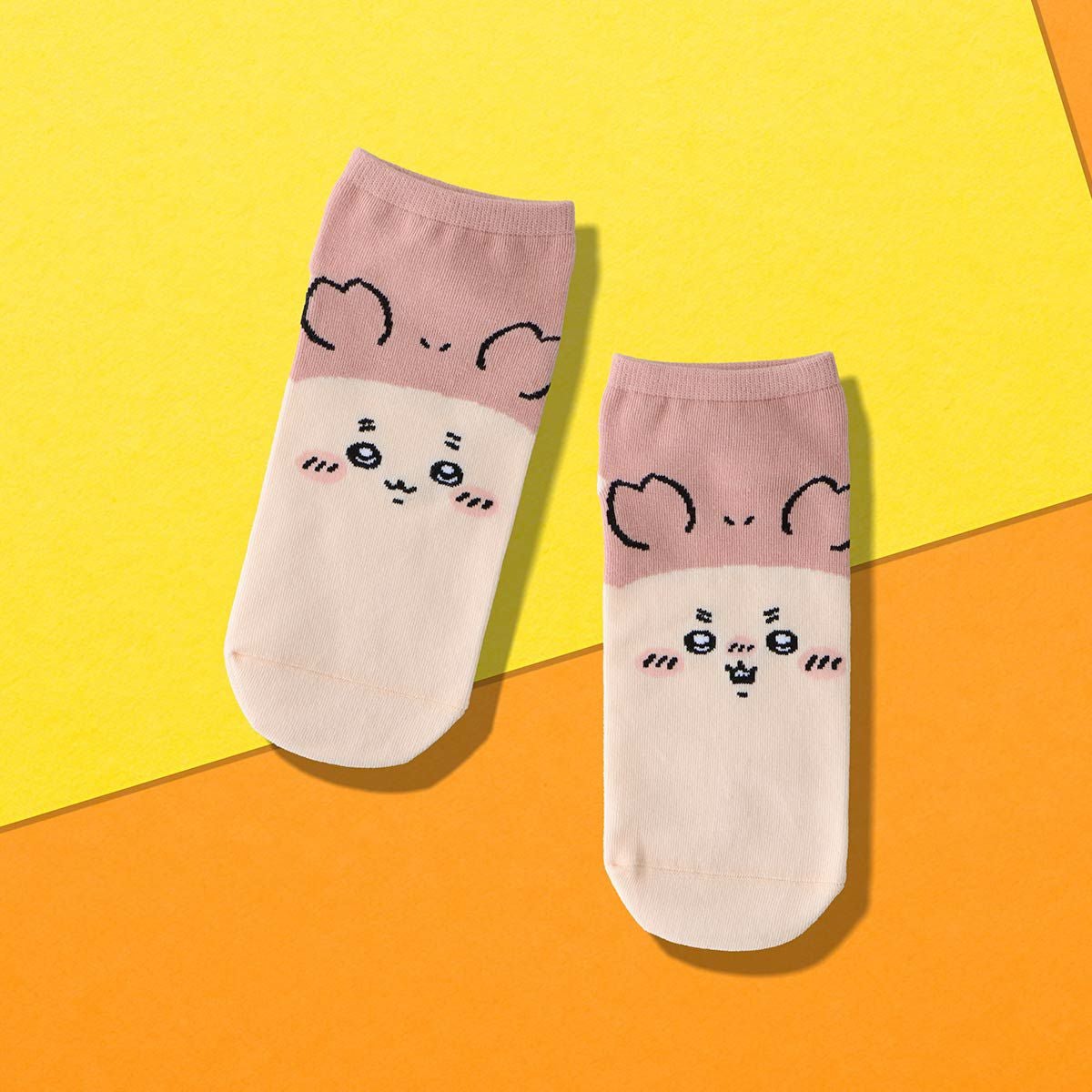 ちいかわ ソックス スニーカー丈 古本屋フェイス カニちゃん