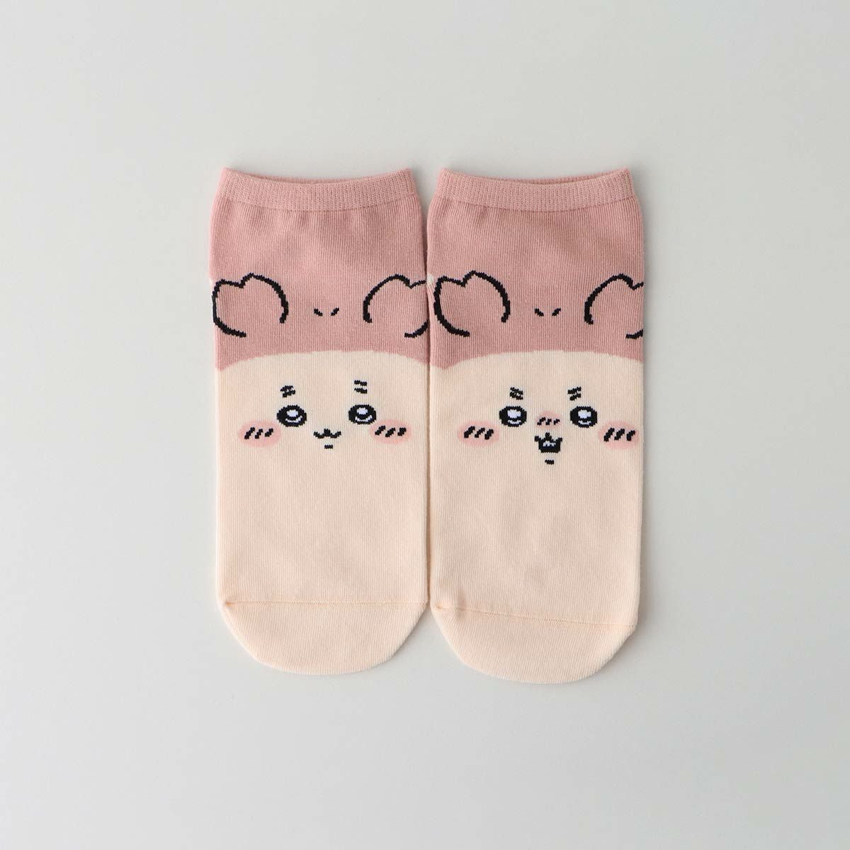 ちいかわスニーカー丈ソックス古本屋フェイスカニちゃん靴下レディースキャラクター3197009