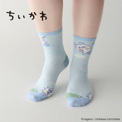 ちいかわモモンガ返せッメッシュクルー丈ソックス靴下レディースキャラクター03197012