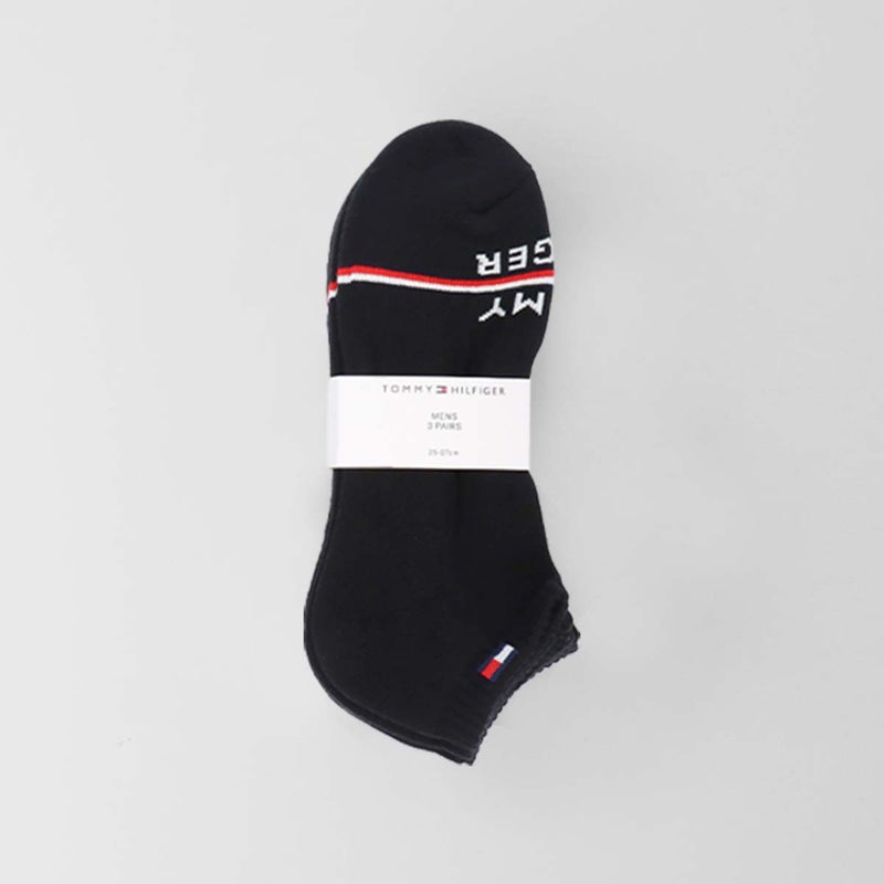 【WEB限定】【3足セット】TOMMYHILFIGERトミーヒルフィガーメンズレディースオーガニックコットン混足底パイルワンポイントロゴスニーカー丈ソックス92554054
