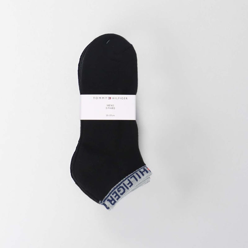 【WEB限定】【3足セット】TOMMYHILFIGERトミーヒルフィガーメンズレディースオーガニックコットン混足底パイルトップロゴスニーカー丈ソックス92554056