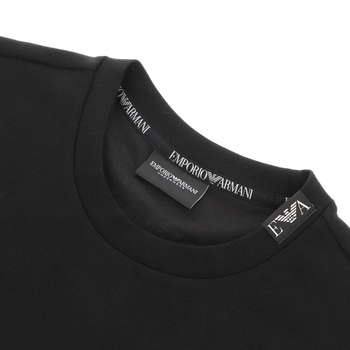 EMPORIO ARMANI STRECH PIQUET TERRY CREE NECK SWEATSHIRT ストレッチ