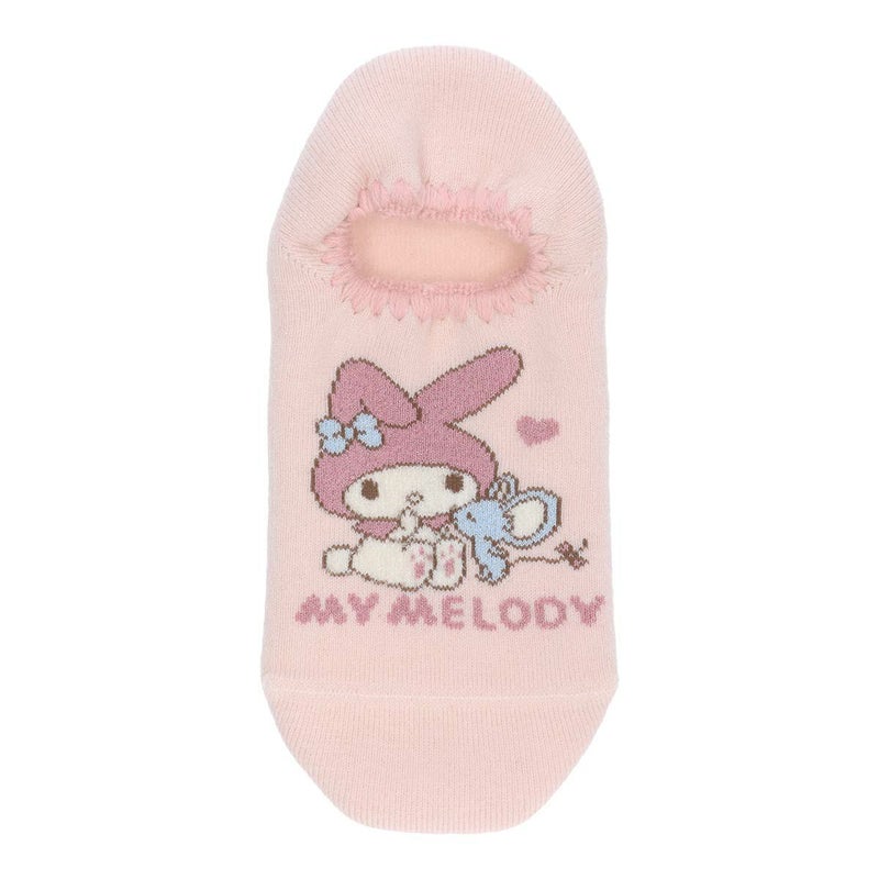 ハマグリパイルホームカバーサンリオコラボマイメロ＆フラット滑り止め付き室内用靴下冷えとりルームソックスあたたかい冬用靴下フローリング（板張り）からの寒さ対策にレッグソリューションギフトプレゼント無料ラッピング03764076