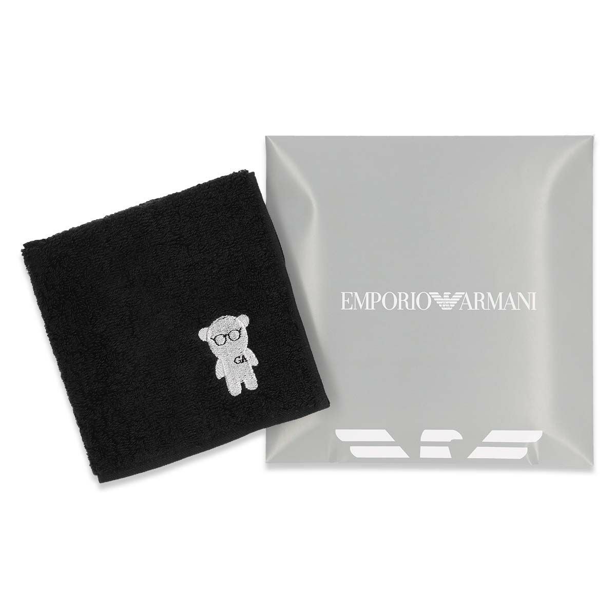 EMPORIO ARMANI EA マンガベア 綿100％ ミニタオル メンズ【365日最短