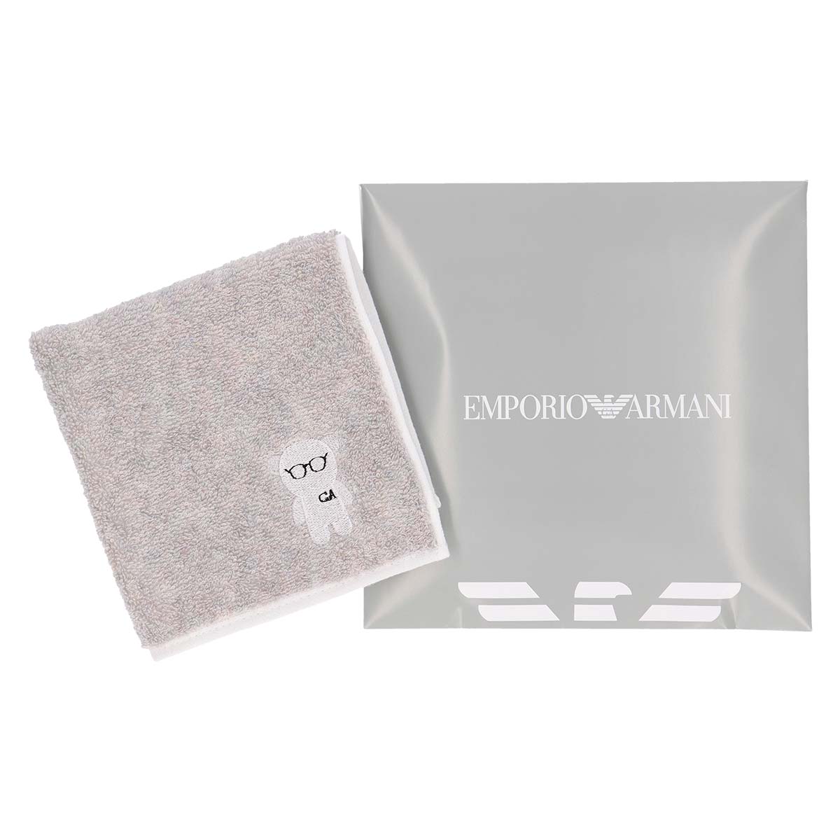 EMPORIO ARMANI EA マンガベア 綿100％ ミニタオル メンズ【365日最短