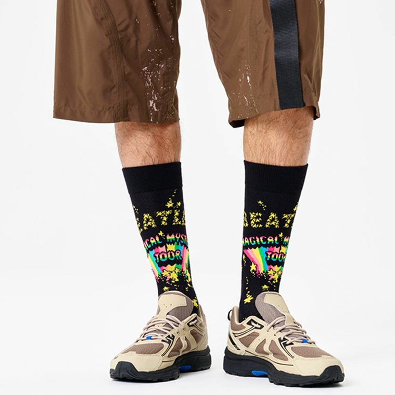 【Limited】HappySocksハッピーソックス×TheBeatles(ザ・ビートルズ)MagicalMysteryTour（マジカルミステリーツアー）クルー丈ソックスユニセックスメンズ＆レディースプレゼント無料ラッピングギフト14240027