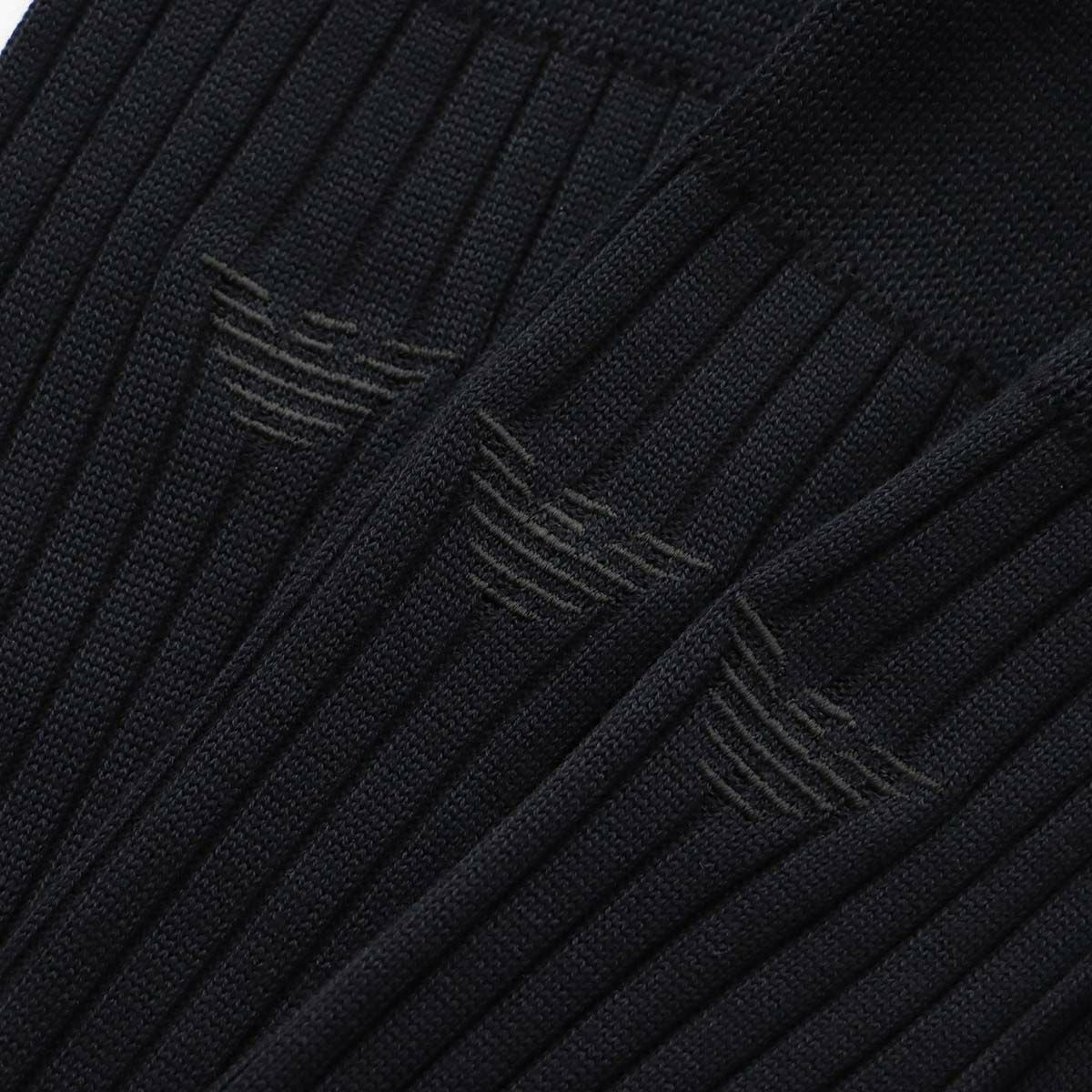 3足セット】 EMPORIO ARMANI Dress ビジネスソックス リブ 綿混 クルー