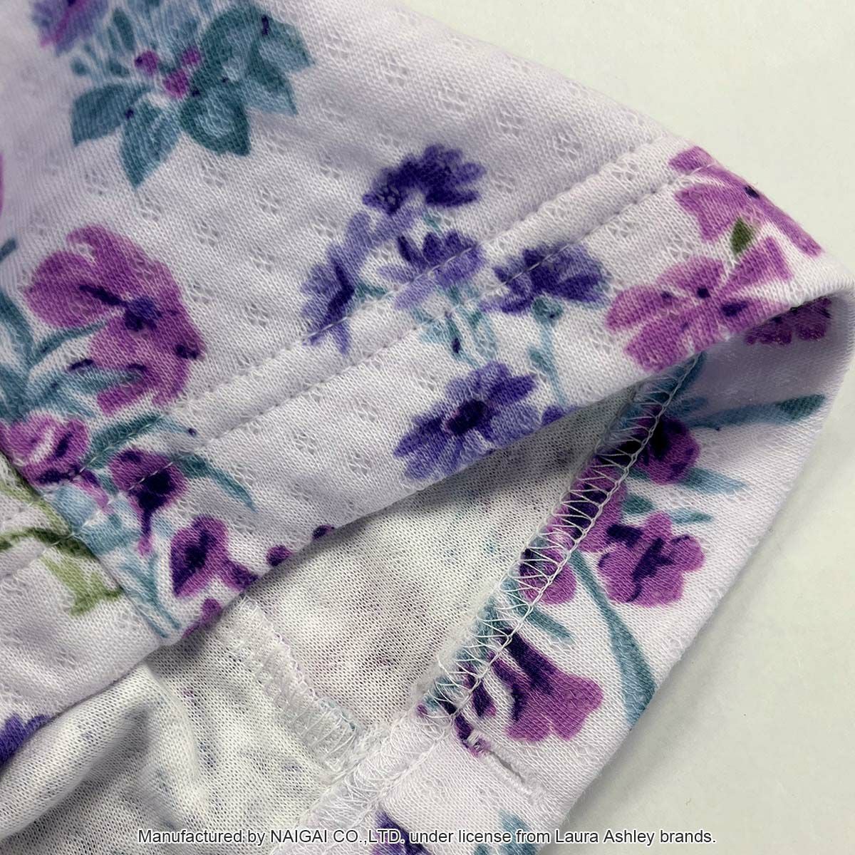 Laura Ashley メーガン柄 中わた ニットキルト 長袖 パジャマ上下