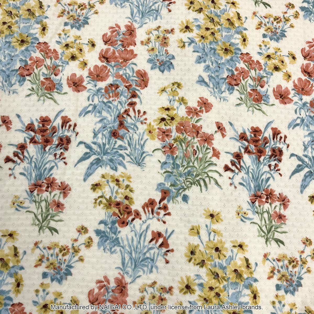 Laura Ashley メーガン柄 中わた ニットキルト 長袖 パジャマ上下