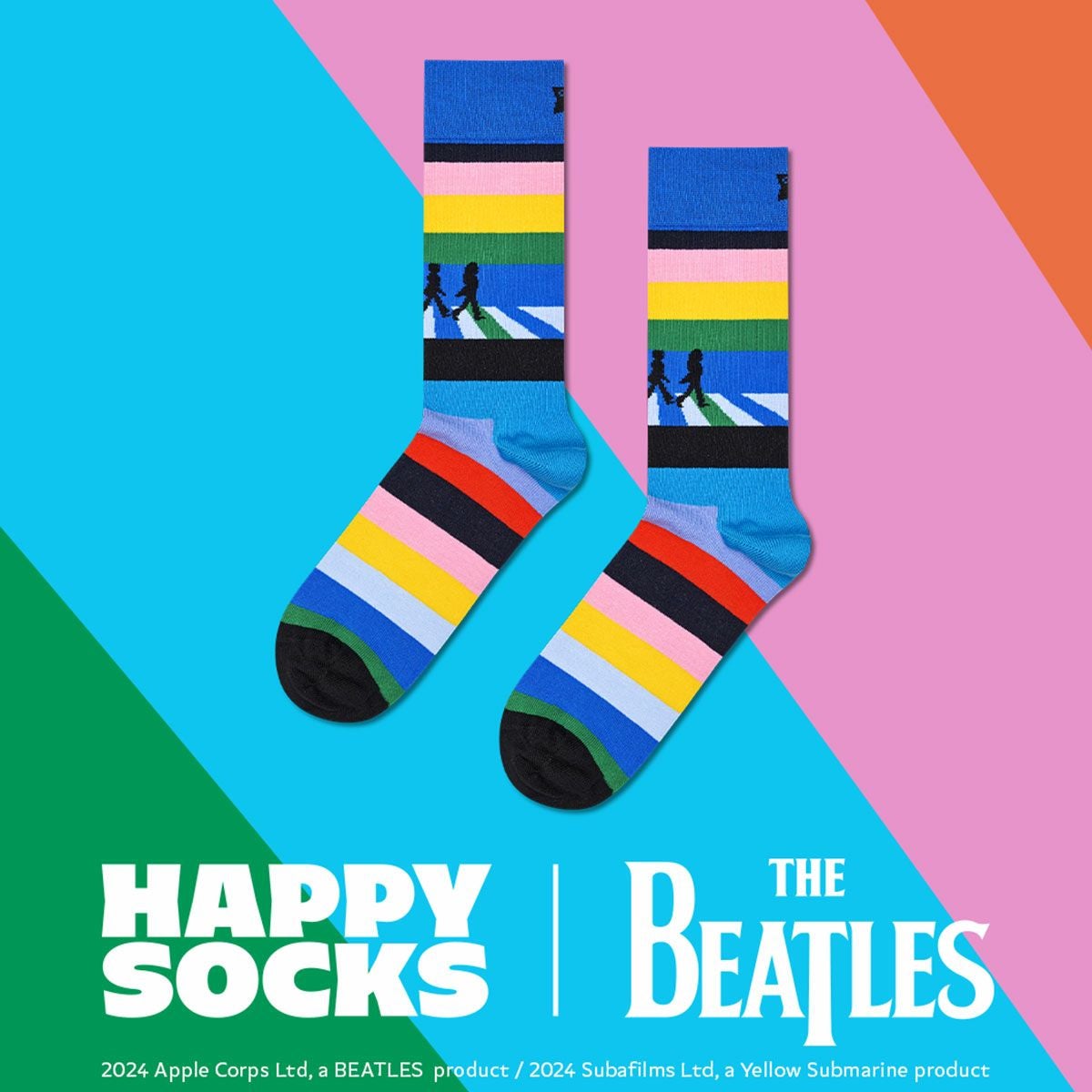【ポイント20倍】HappySocksハッピーソックス【Limited】HappySocks×TheBeatles(ザ・ビートルズ)LEGENDCROSSING（レジェンドクロッシング）クルー丈ソックス靴下ユニセックスメンズ＆レディスプレゼント贈答ギフト1A417019