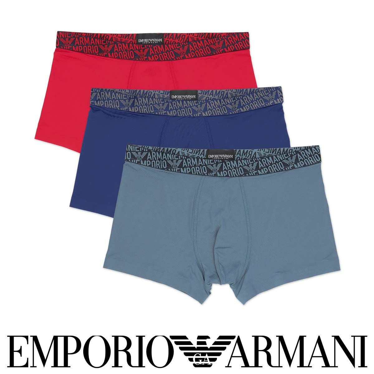 EMPORIO ARMANI エッセンシャル マイクロファイバー ボクサーパンツ 前 EMPORIO ARMANI エッセンシャル マイクロファイバー ボクサーパンツ 前