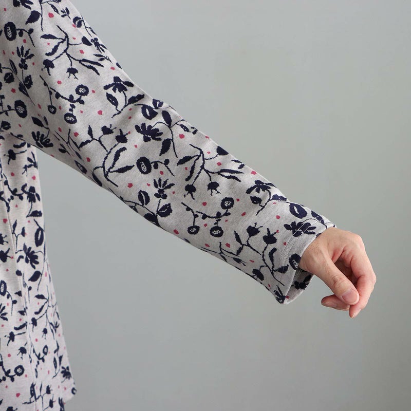 Sybillaシビラ綿100％先染めダブルジャガードAlegriaアレグリアパジャマ前開き長袖長丈パンツ【Mサイズ】レディース女性婦人73924192