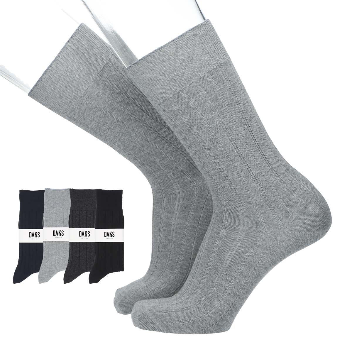 DAKS 履き口ガーゼ編み 抗菌防臭 ビジネスソックス エクステンドヒール