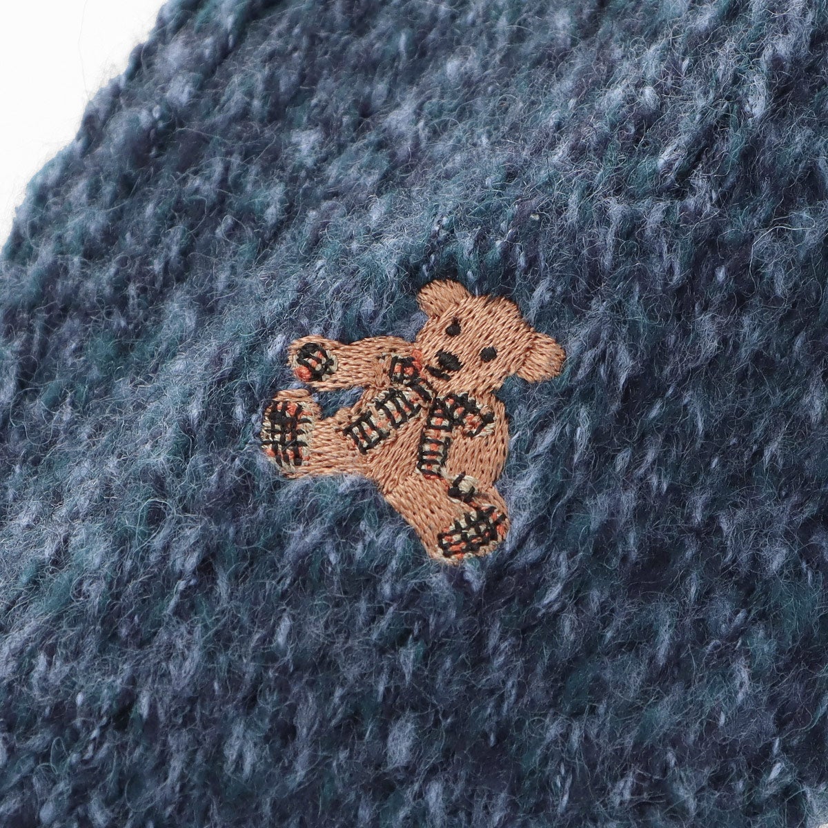 DAKSダックスツィードベア刺繍履き口ゆったり足底すべり止め付き室内用メンズルームソックス靴下男性プレゼントギフト02511845