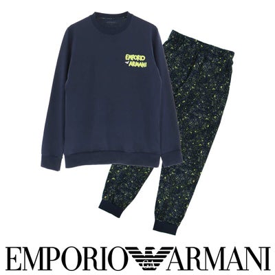EMPORIOARMANIエンポリオアルマーニSPARKRINGSTARSPYJAMASストレッチコットンパジャマ部屋着上下セットオリジナル巾着バッグ付きEUサイズ男性メンズプレゼント無料ラッピングギフト54095964