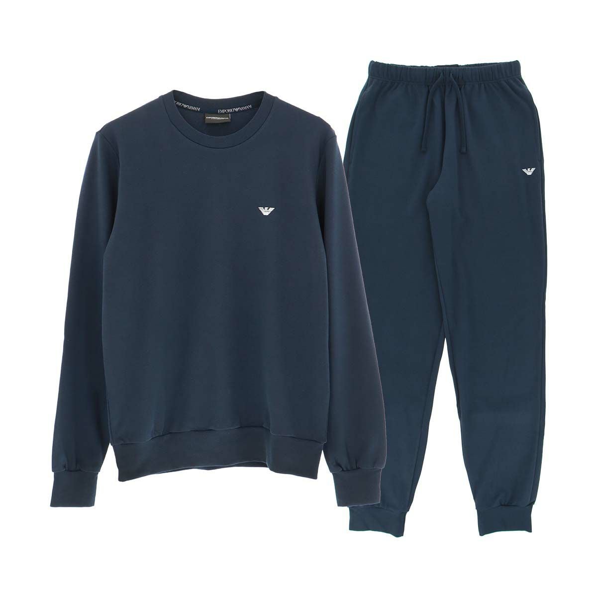 50%OFF EMPORIO ARMANI 袖口付きロングパジャマ 上下セット LONG WITH