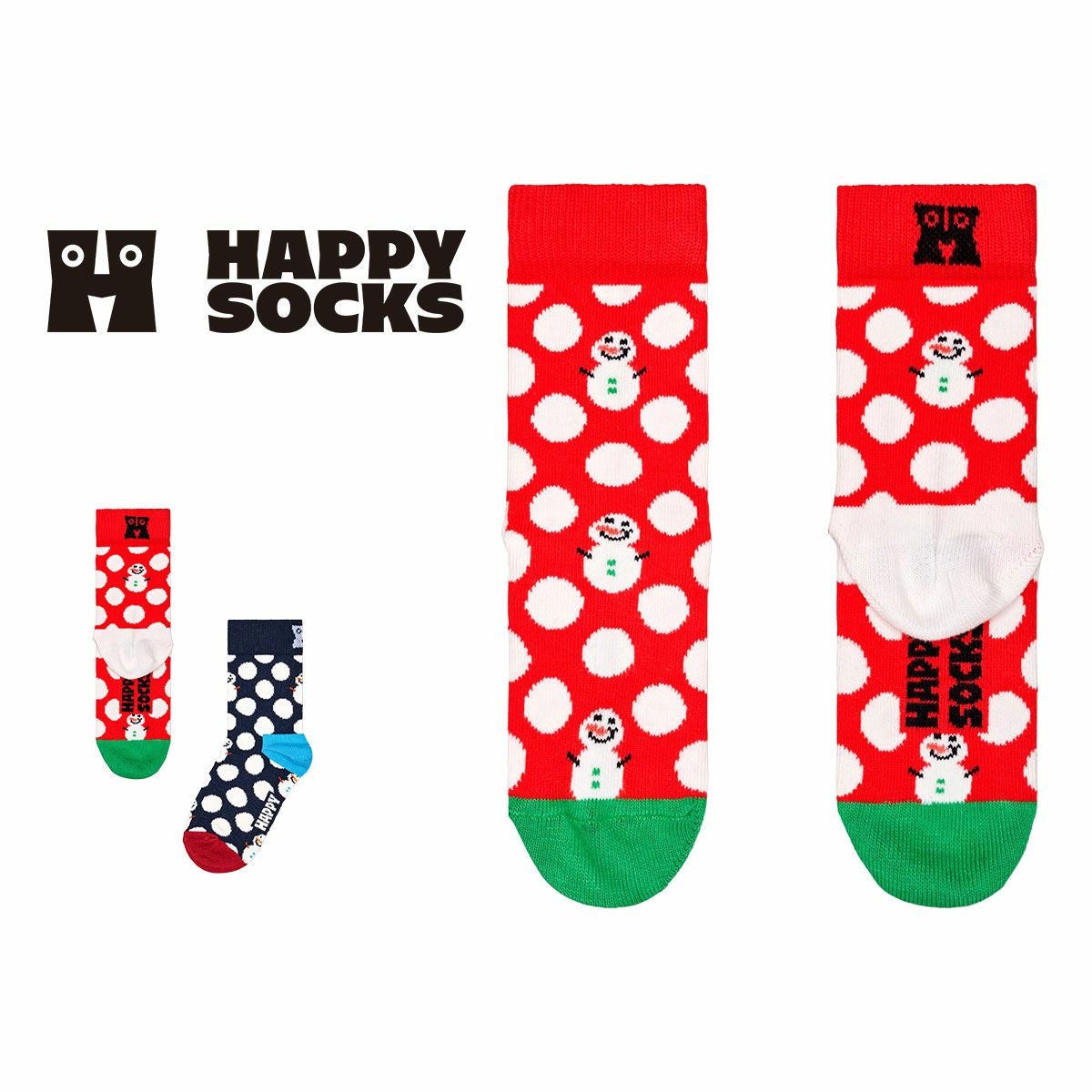 42%OFF Happy Socks Kids Big Dot Snowman ( キッズ ビッグドット
