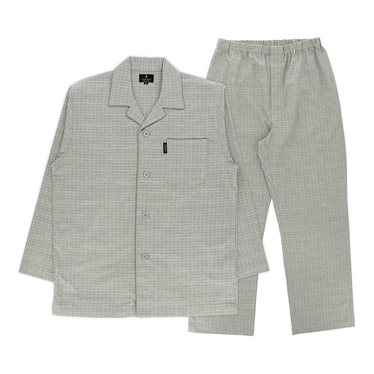 LANVIN COLLECTION パジャマ上下セット 長袖 【M・Lサイズ】 綿100