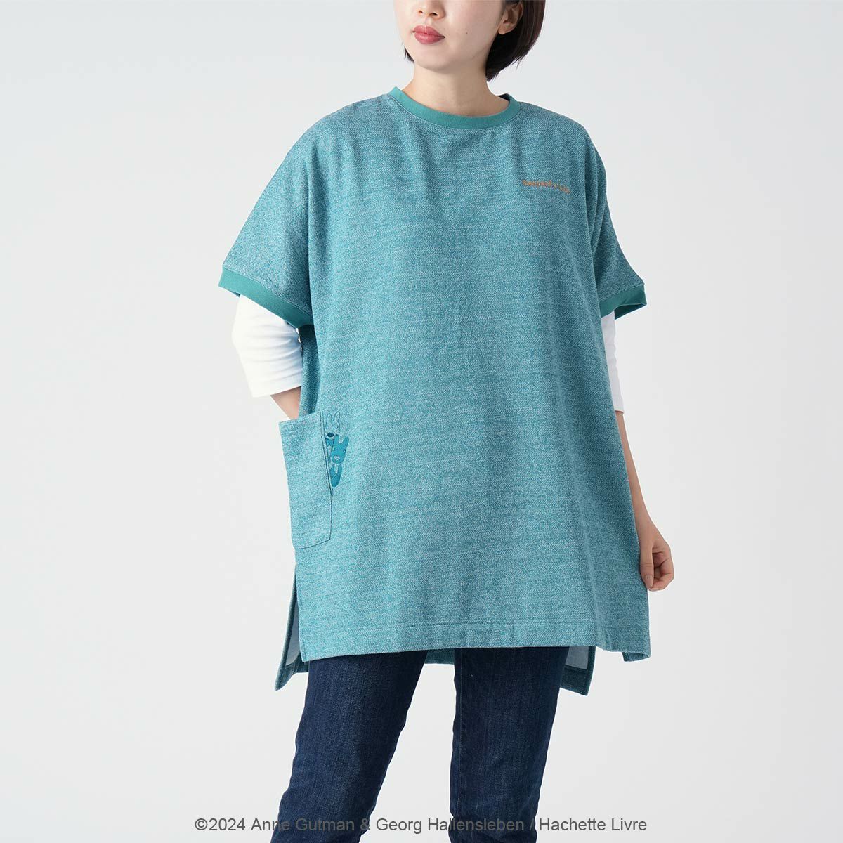 Gaspard et Lisa リサとガスパール 裏毛フリース起毛 ウルーウニ柄