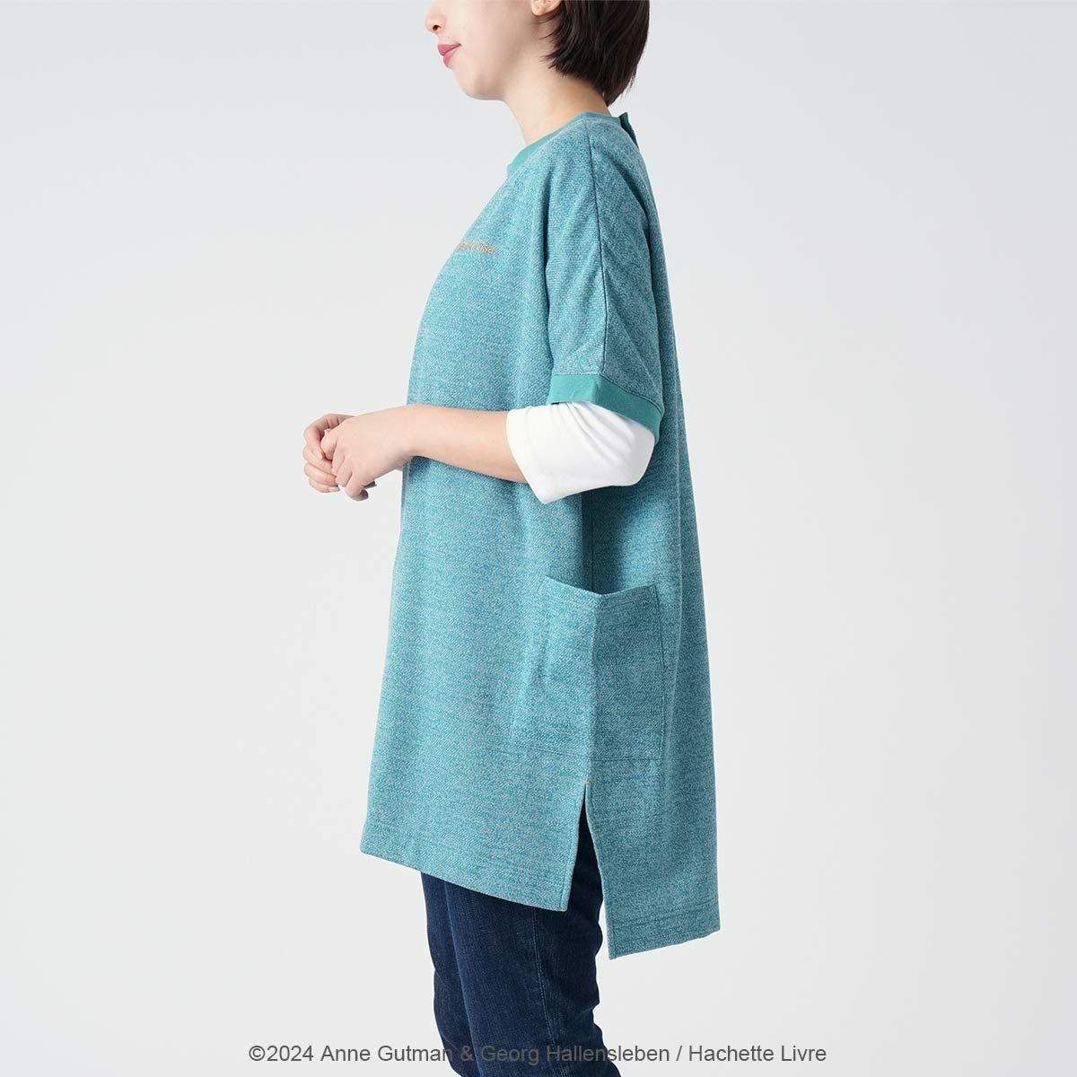 Gaspard et Lisa リサとガスパール 裏毛フリース起毛 ウルーウニ柄