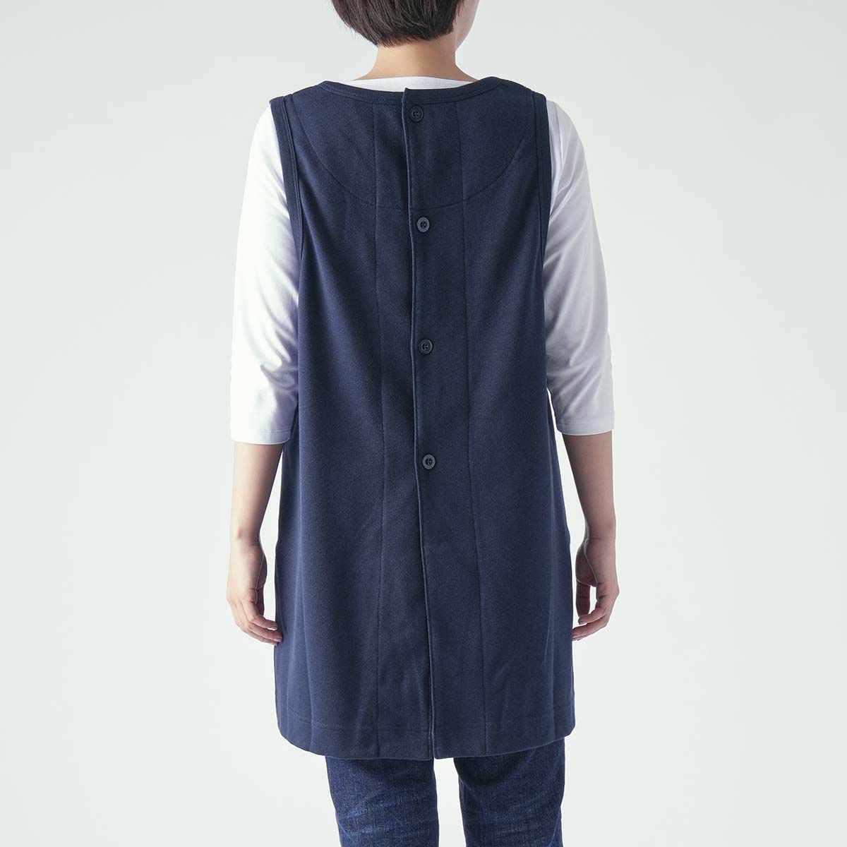DAKS ダックス エプロン Daks Monogram柄 ニットジャガード 後ボタン
