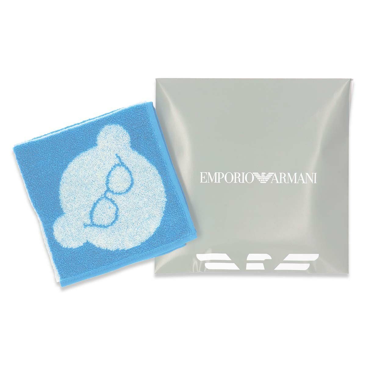 EMPORIO ARMANI 綿100％ ミニタオル EA 3面マンガベア ハンドタオル